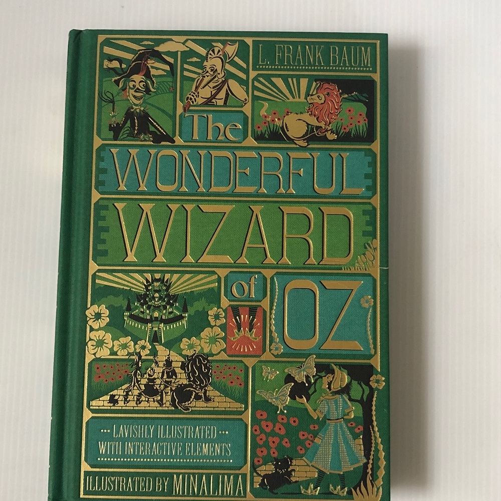 The Wonderful Wizard of Oz Hardcover - Green & Gold Illustrated MinalimaEdition